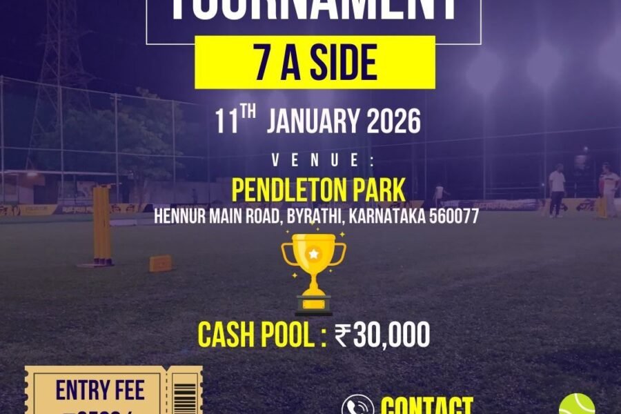 Poster for Box Cricket Tournament, Sports Carnival 2026