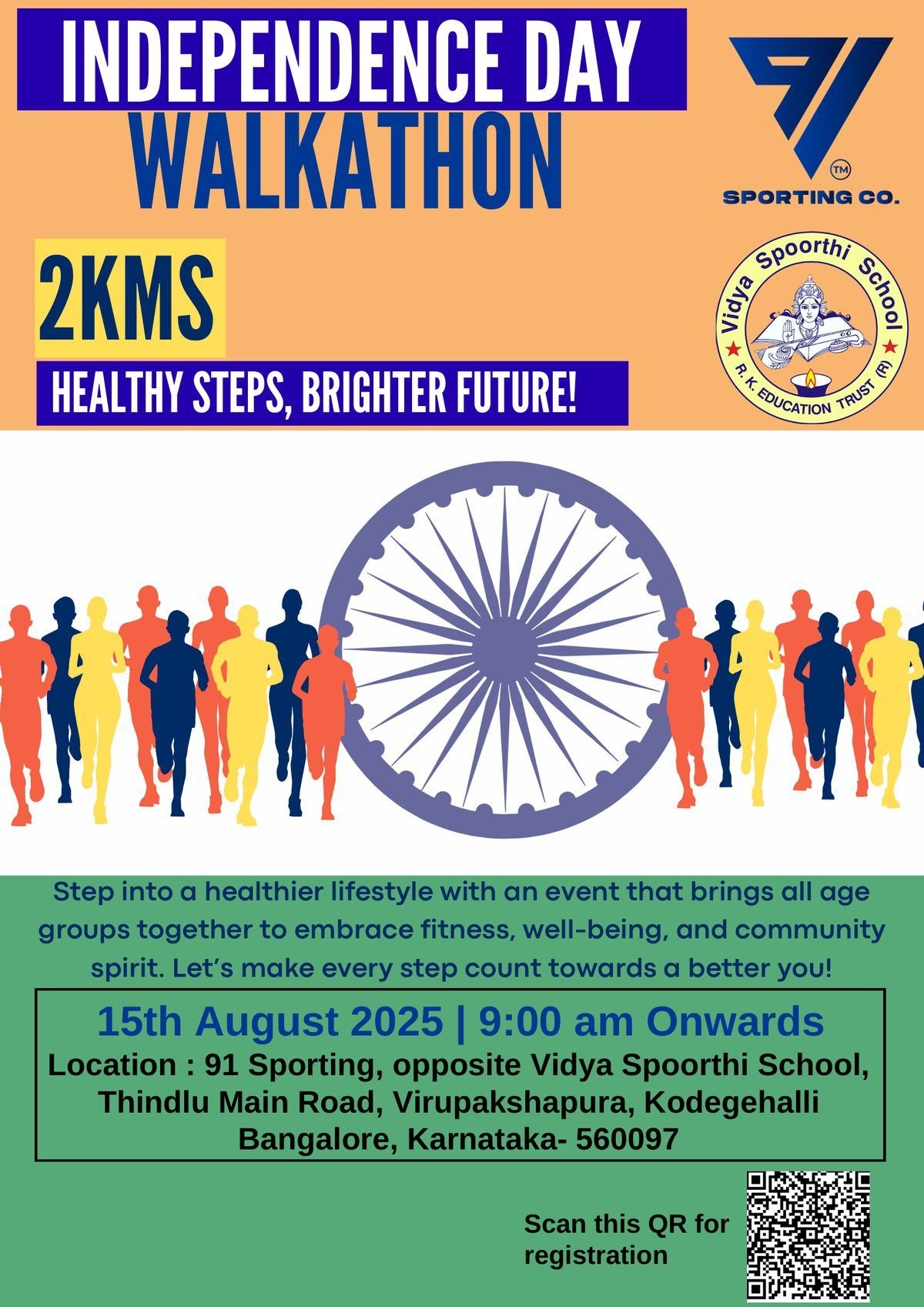Poster for Independence Day Walkathon