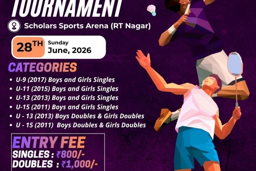 Poster for Little Champs Badminton, June 2026