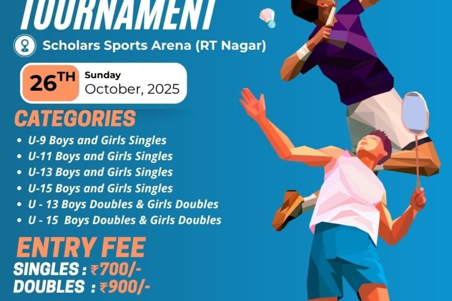 Poster for Little Champs Badminton, October 2025